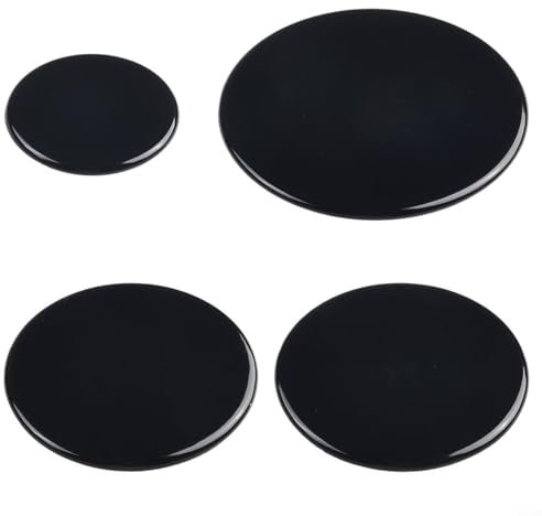 Brenner Crown Flame Cap Kit, 4 Set Herd Gasherd Brenner Flamme Cap Deckel Kit mit 1 x 55 mm Kappe + 2 x 75 mm Kappe + 1 x 100 mm Kappe (flach)