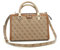 GUESS Orlina Logo Society Satchel Latte Logo/Brown