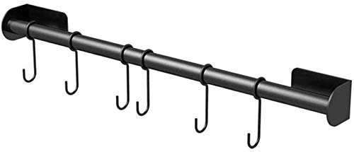 Küchenutensilienregal aus Edelstahl mit Hängeleiste und Klebehaken, 40 cm