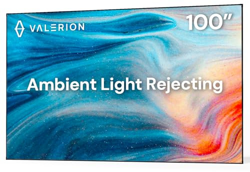 Valerion 100-inch Fresnel ALR Projector Screen, 16:9 Fixed Frame, Daylight Viewing, 1.8 Gain, 85% Ambient Light Rejection (Ceiling & Side), Compatible with Long Throw Projectors