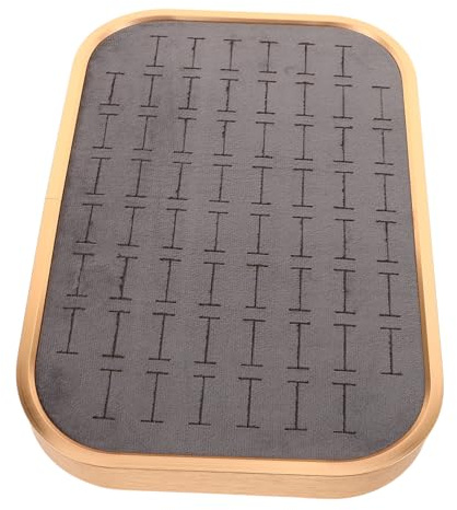 FUNNETOYU Bandeja De Terciopelo Para Guardar Joyas Organizador Apilable De Anillos Ranuras Bandeja Rectangular Para Exhibir Collares y Aretes Para Niñas y Mamás