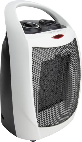 DIO, 1 500 W bärbar värmare, kompakt, med 2 värmenivåer, justerbar termostat och 3 funktioner för optimal komfort, vit