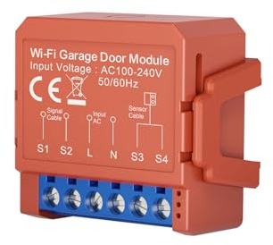 Eacam Garageport Smart Remote, Smart Garageportöppnare WiFi-fjärrkontroll, Voice Assistant-kompatibel, Timerfunktion, Händelseloggövervakning, för Intelligent Hemautomation