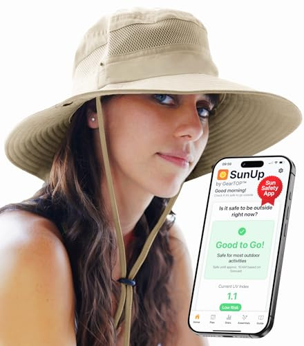 GearTOP Safari Hat for Men Sun Hats for Women UV Protection UPF 50+ Fishing, Gardening, Hiking Hat (22-23 1/2)