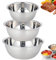 Stainless Steel Mixing Bowl Set, Large Stainless Steel Mixing Bowl, Stainless Steel Camping Utensils Tableware, 3 Sizes Reusable Food Storage Organizers For Kitchen, Travel, Picnic, BBQ