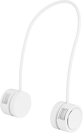 Chesoon Ventilador de Cuello Mini Ventilador Portátil Ligero Tres Velocidades de Viento Conmutables Batería Recargable Incorporada para Actividades en Interiores y Exteriores Color Blanco