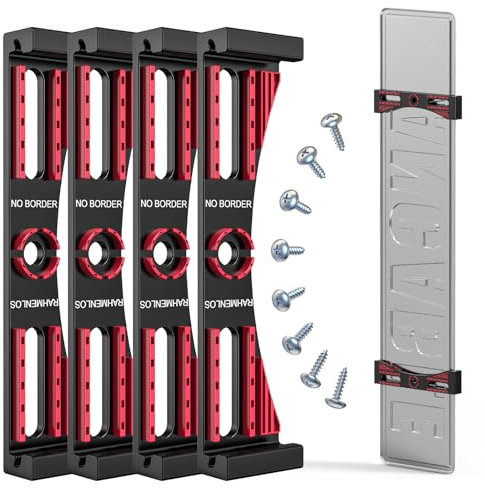 Kennzeichenhalter Rahmenlos, Ancable Nummernschildhalterung Auto Nummernschildhalter, Universal Unsichtbare Kennzeichenhalterung, Kfz Kennzeichen Halterung für Deutsche EU Kurze Autokennzeichen