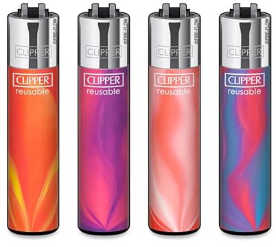 Clipper, set di 4 accendini (rosa Nebula)
