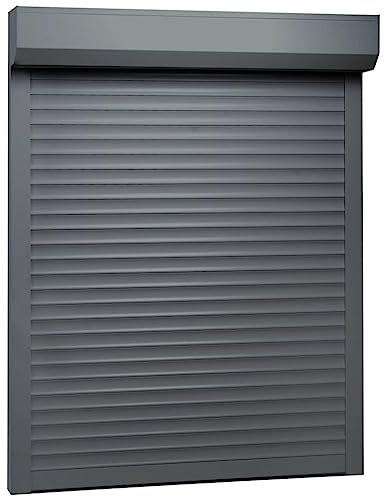 Hommdiy Rollladen Aluminium,Rollladen Gute Wärme- und Schalldämmung Rollladenpanzer Behang Rolladen Rolladenbehang Vorbaurollladen (Anthrazit-140 x 150 cm (B x H))
