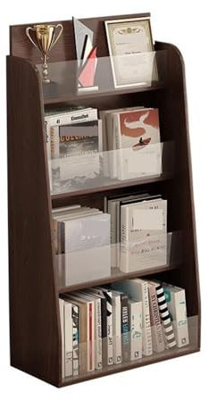 juanluck-s Zeitschriftenständer, Acryl-Spleiß-Zeitungsständer, Zeitschriftenständer, bodenstehende Informationsständer, vertikale Broschürenständer, Prospektständer aus Holz,zur Informationsanzeige