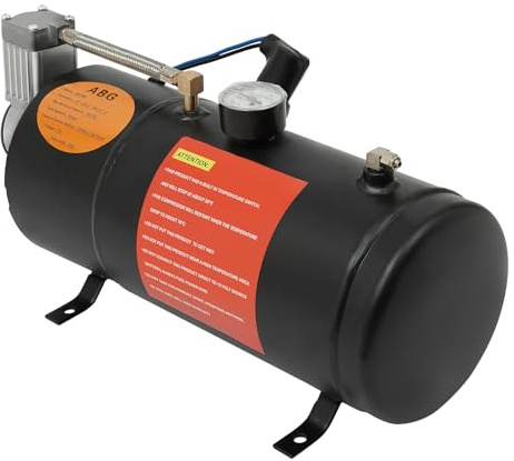 UHDUIG 12V Luftkompressor mit Tank Lufttank Kompressor Pumpe Train Luft Hupen Kit 150PSI mit Drucklufthupe Manometer für Boote Autos automatisierte Maschinen