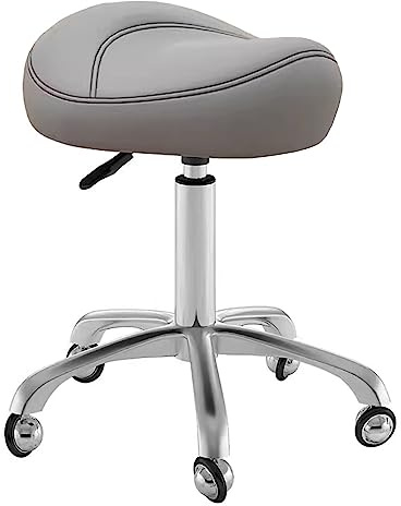 Tabouret Roulant de Chaise de Selle Professionnelle avec Roues, Tabouret médical hydraulique Noir Gris Blanc Marron, Tabouret de Selle de Chaise de Salon 15,3 « -20,8 »