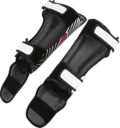 VGEBY Espinilleras, Kickboxing Muay Thai Sanda Protección para Adultos, con Diseño Engrosado y Forro Interior Suave, Materiales de para Luchar Deportes de Boxeo (L)