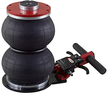 KS Tools 160.0758 - Cric Pneumatique 2T avec 2 Boudins avec Capacité de Levage Élevée - Cric Voiture Toutes Classes de Véhicules - Commandes Basses - Pression de Service 7 Bars - Avec Rallonge