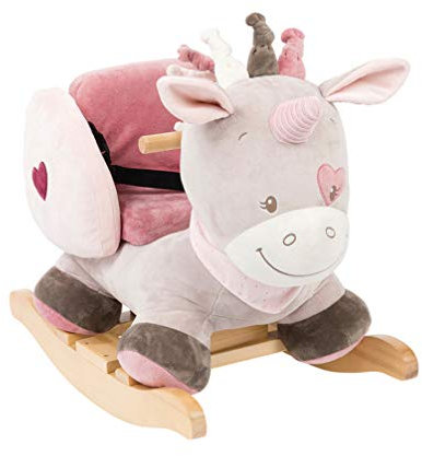 Nattou Balancín Jade la Unicornio, 10 - 36 meses, 60 x 39 x 50 cm, Beige/Rosa