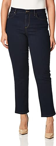 Gloria Vanderbilt womens Amanda Classic High Rise Tapered Jean, Rinse Noir, 12 Regular
