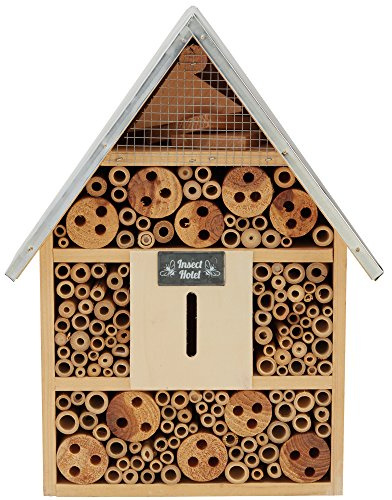 Garden Life Insect Hotel Wooden Bug House Natural Nest Shelter Box