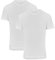 DANISH ENDURANCE Men's T-Shirts, Organic Cotton T-Shirts for Men, Multipack, V-Neck, Short Sleeve, Premium Soft Blend, 2-Pack - Pure White, L