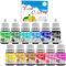 Colorante Alimentario 12 Colores - Colorante Alimenticio Líquido Concentrado para Hornear, Alimentos, Decorar, Fondant y Cocinar - Colorante Icing para Comida para Manualidades, Soap - 6ml Cada Uno