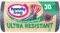 Handy Bag - Sacs poubelle à poignées coulissantes Ultra Résistant 30L x 15 sacs - Ultra Protection : trame et film triple épaisseur - Fond anti-fuite - Étanchéité maximale - 100% plastique recyclé