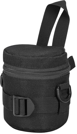 PATIKIL Custodia per Obiettivo, 3.1 Id x 3.9 H Custodia Obiettivo Fotocamera Antiurto Borsa Spessa Protettiva Neoprene per Obiettivo Fotocamera Nikon Dslr, Nero