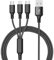 Retoo 3 in 1 Universal ladekabel Micro USB USB Typ C und Phone Schnellladung QC3.0 1.2M, Kabel Haltbares Nylon geflochtenes, Kompatibel für Samsung Galaxy S21 S20 S10 S9 S8+ Huawei Schwarz