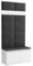 Brent - Garderobenschrank Flur Weiß mit sitzbank 100 cm Breit Luton 1 - Multifunktionale Flurgarderobe Set mit Stauraum und Wandpaneel, Garderobe mit Sitzfläche und Kleiderhaken