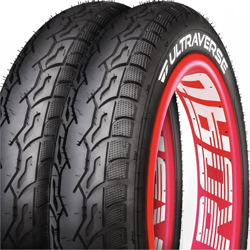 ULTRAVERSE 20x4 E-Bike Fat Tire - Robust, High-Performance 20inch Fat Tyre for Ebikes and MTB, Dual Compound Road Dominator, Reinforced Casing for Street & Trail Adventures-2 Unit