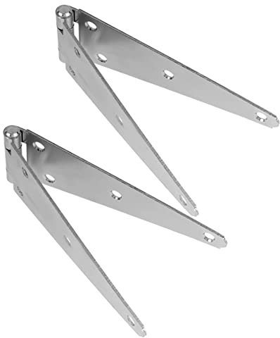 Amosfun 2pcs Heavy Duty Strap Hinges for Gate Garden Fence Outdoor Use Hinges Strong Support for Shed Doors