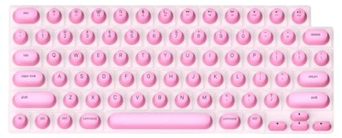 Denash Cubierta del Teclado para Uñas Largas, Protector de Cubierta del Teclado Elevado de Silicona Suave, Escrita Cómoda para Uñas Largas Compatibles con Mac Book Pro/Air (Pink)