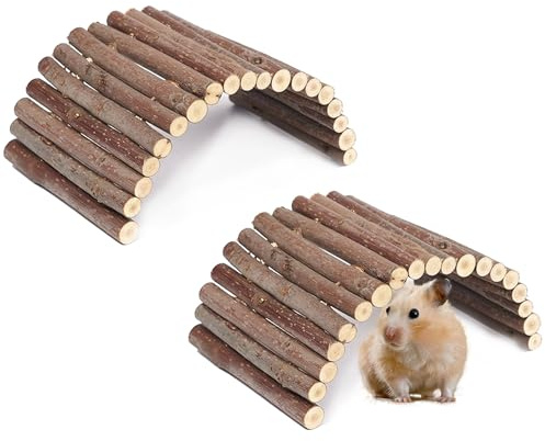 Xiciki Lot de 2 cachettes en bois pliables pour reptiles, accessoires de cage molaire, jouets à mâcher pour escalade, cachette, décoration d'habitat de reptile, cabane en bois pour ermite, crabe