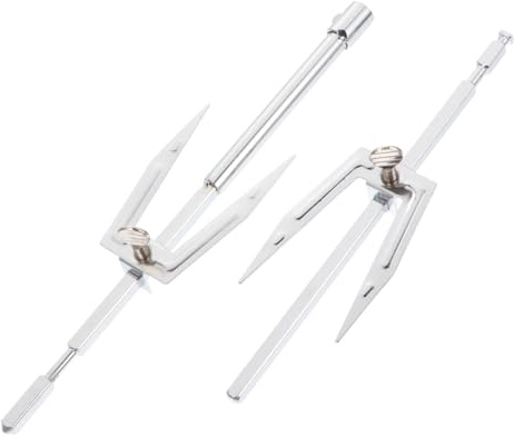 POPETPOP Fourchette à Barbecue en Acier Inoxydable Antirouille, 1 Pièce, Tourne-broche Rotatif pour Poulet Rôti, Viande et Poisson, Compatible Four et Friteuse à Air, Accessoire