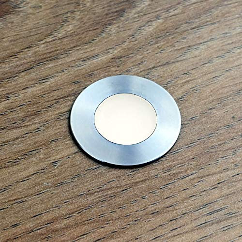 VBLED® Mini lampada a LED da incasso a pavimento, in acciaio inox, IP67, senza driver LED, 0,3 W, 12 VDC, 15 lumen, 3000 K con cavo da 7 metri