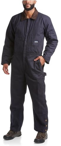 Bass Creek Outfitters Mens Coveralls - Water Resistant Long Sleeve Work Wear Jump Suit Insulated Coveralls for Men, Size Large, Navy