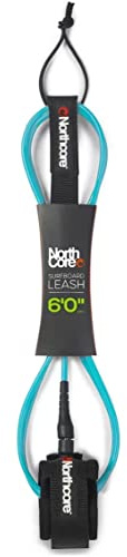 Northcore Surfing and Watersports Accessories - 6mm Surfboard Leash/Strap 6FT - Turqouise