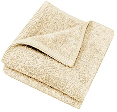 Allure Pack of 2 Bamboo Face Cloths 30 x 30cm – Luxury Super Soft Hypo-Allergenic Plush 550GSM Pair of Flannel Towels (Sand)