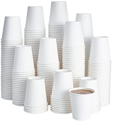 LITOPAK 270 Pack 10 oz Disposable Paper Coffee Cup, Drinking Cups for Water, White Paper Hot Coffee Cups, Suitable for Party, Picnic, Travel, and Events