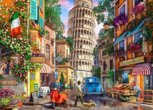 Vermont Christmas Company Streets of Pisa Jigsaw Puzzle 1000 Piece Age 12+