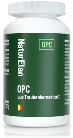 OPC Traubenkernextrakt hochdosiert Blutdruck Kapseln mit Kalium hochdosiert, Schwarzem Knoblauch, Beetroot extract und Bilberry extract, Vegan, Hergestellt in DE