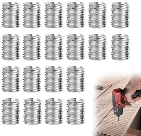 20PCS Thread Inserts Kit Thread Reducer M8 to M6 for Repairing Damaged Threads Repair Kit Durable Inserts for Long Lasting Thread Reinforcement Thread Repair Kit for Home Application