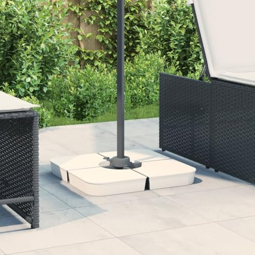 Homgoday 4 Piece Parasol Base Set for Cross Stand Parasol 100 kg PP,Umbrella Sun Shade for Outdoor,Garden,Balcony,Patio,Beach