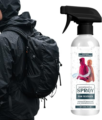 Spray impermeabilizzante per tessuti, 120 ml, protezione per difficili, spray idrorepellente, abbigliamento esterno, campeggio, escursionismo, pesca, viaggi, zaino