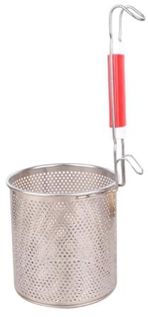 tuwiwol Multifunktionell pastasil, hållbar stekkorg, gryta med värmebeständiga pastakorgar med handtag, sil, spindelformad, nätliknande, kompakt