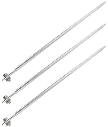COLLBATH Asta di Messa a Terra Portatile Zincata 50 Cm 3 Pezzi per Uso Residenziale e Industriale Perno di Messa a Terra per Recinzioni Elettriche e Protezione Impianti Elettrici