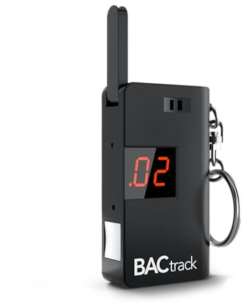 BACtrack Keychain Breathalyser (Black) | Ultra-Portable Pocket Keyring Alcohol Tester for Personal Use