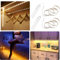 cuzile LED Streifen mit Bewegungsmelder Batteriebetrieben 1m LED Strip LED Band LED Leiste LED Lichtleiste Warmweiss IP65 Wasserdicht, 2 Stück