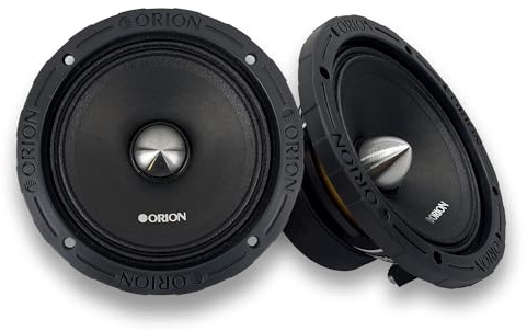 ORION XTR XTX654 High Efficiency 6.5 Mid-Range Bullet Loudspeakers, 1400W Max Power, 350W RMS, 4 Ohm, 1.5 Voice Coil - Pro Car Audio Stereo, Midrange Speakers (Pair)