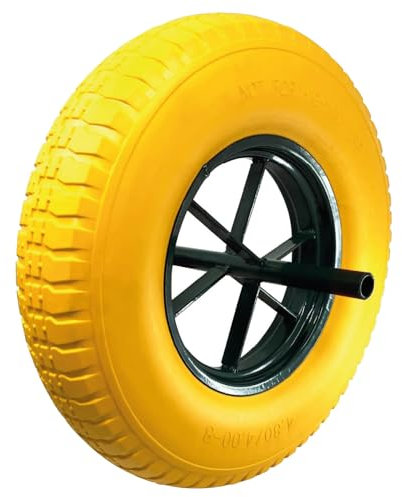 Linxor - Roue increvable pour brouette 38 x 9 cm - Axe 20 mm