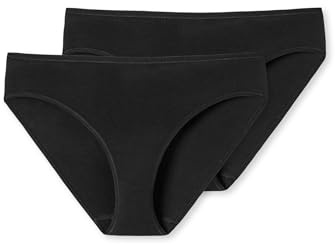 Schiesser Damen Slip Tai 2er Pack Doppelpack 95/5-175995, Größe Damen:38, Farbe:schwarz