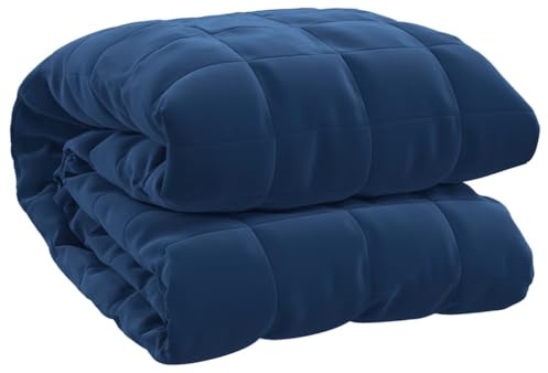 vidaXL Blå viktad filt 220 x 235 cm, 15 kg tyg, lugnande sängkläder